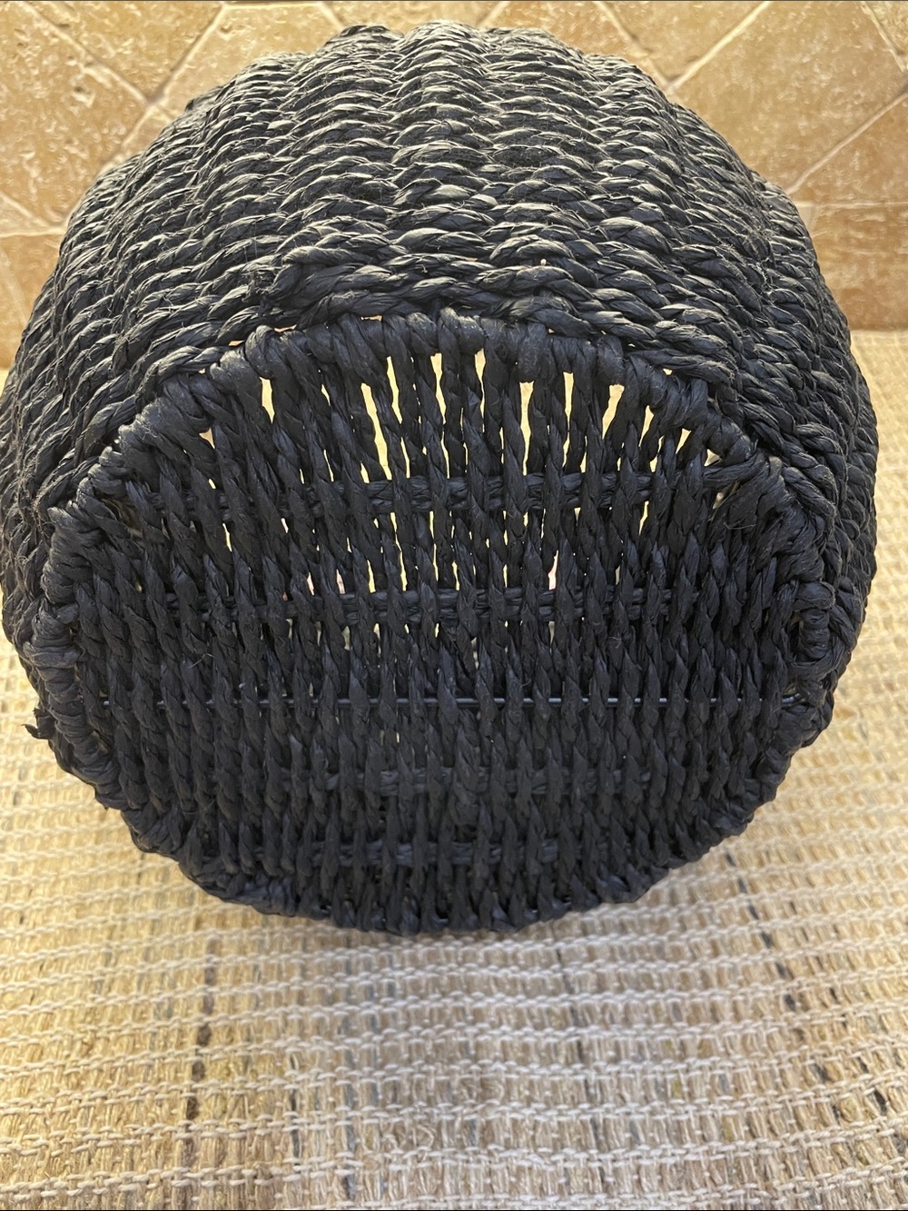 Black Cat Woven Basket with Pink Accents - Picture 10 of 11